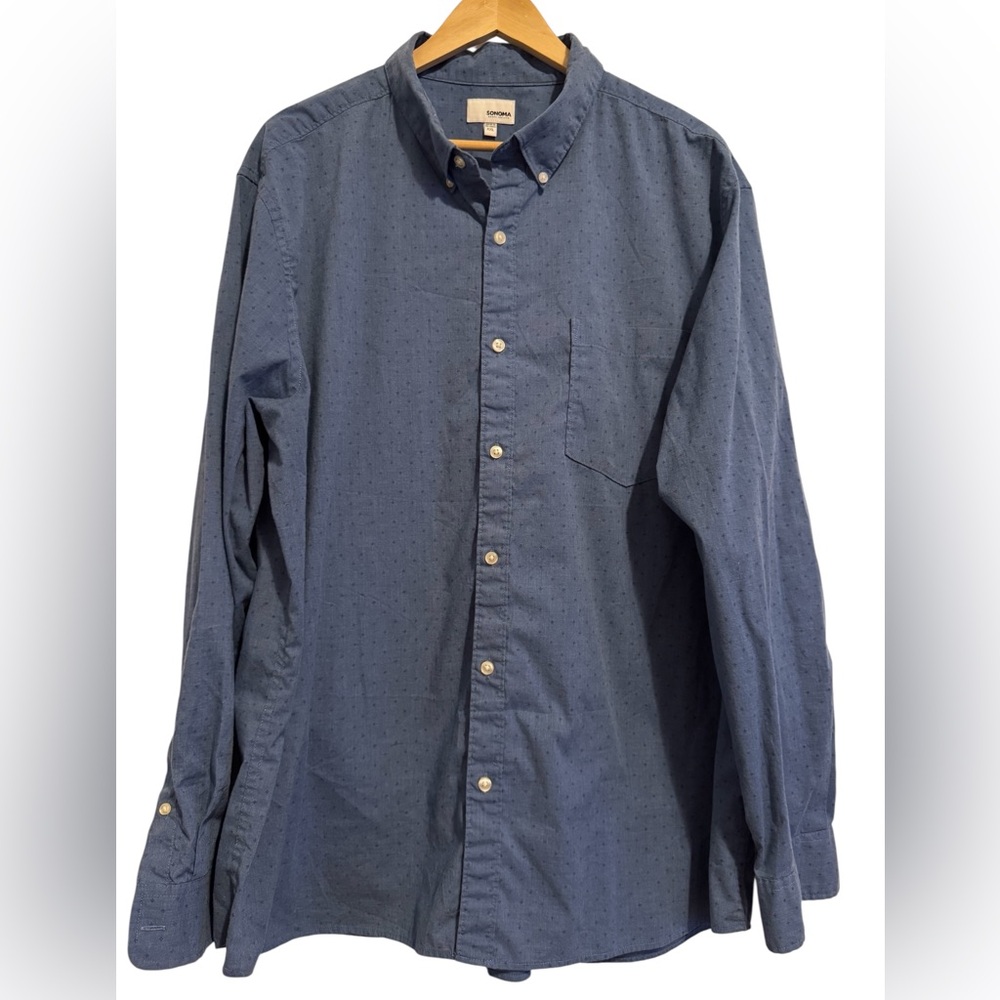 Sonoma Men's Navy Button-Down Shirt